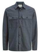 Jprccraymond Spring Solid Overshirt Sn Tops Overshirts Navy Jack & J S