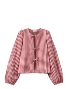 Hazelsy Round Neck Shirt Tops Blouses & Tunics Red Sofie Schnoor Young