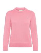 Classic Cotton C-Neck Tops Knitwear Jumpers Pink GANT