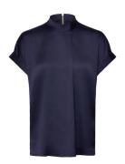 Dante6-Opium Top Tops Blouses Short-sleeved Navy Dante6