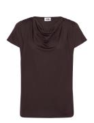 Kalani Top Tops T-shirts & Tops Short-sleeved Brown Twist & Tango