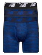 Mens Premium 6" Boxer Brief With Fly 3 Pack Sport Boxers Blue New Bala...