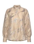 Plantagobbcharlotta Shirt Tops Blouses Long-sleeved Gold Bruuns Bazaar