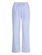 Pant Cotton Stripe Pyjamasbukser Pysjbukser Blue Hunkemöller