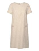 363 01 Hannah Dress Knelang Kjole Beige Ida Sjöstedt