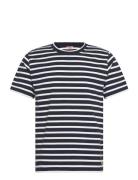 Striped T-Shirt Héritage Designers T-shirts Short-sleeved Navy Armor L...