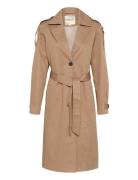 Crrea Trenchcoat Trench Coat Kåpe Beige Cream