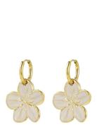 Calista Enamel Earring Øredobber Smykker Gold Bud To Rose
