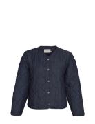 Mschlysandra Jacket Vattert Jakke Blue MSCH Copenhagen