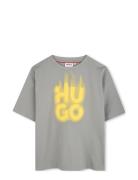 Short Sleeves Tee-Shirt Tops T-shirts Short-sleeved Grey Hugo Kids