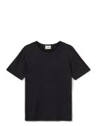 Nataliasy Rib T-Shirt Tops T-shirts Short-sleeved Black Sofie Schnoor ...