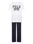 S5-Sleepwear Short Set Pyjamas Sett Navy Ralph Lauren Kids