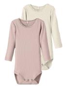 Nbfkab 2P Ls Body Noos Bodies Long-sleeved Pink Name It