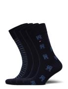 Th Men Sock 4P Giftbox Underwear Socks Regular Socks Navy Tommy Hilfig...