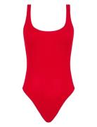 Swim Sw 1P Wf Tshirt Badedrakt Badetøy Red Chantelle Beach