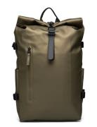 Rolltop Rucksack Large W3 Ryggsekk Veske Khaki Green Rains