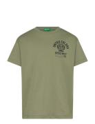 T-Shirt Tops T-shirts Short-sleeved Green United Colors Of Benetton