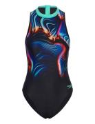 Womens Printed Hydrasuit Sport Swimsuits Black Speedo