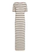 Pointelle Crochet Ss Swt Dress Maxikjole Festkjole White Tommy Hilfige...