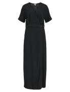 Objsanne S/S Re Ankle Dress Div Maxikjole Festkjole Black Object