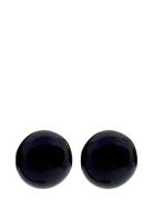 Malou Ear 10 Mm Black Agate Accessories Jewellery Earrings Studs Black...