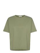 Fizvalley Tops T-shirts & Tops Short-sleeved Khaki Green American Vint...