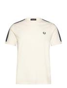 Taped Ringer T-Shirt Tops T-shirts Short-sleeved Cream Fred Perry