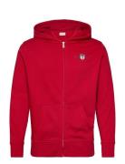 Graphic Fullzip Hoodie Tops Sweat-shirts & Hoodies Hoodies Red GANT