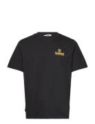 Illustrated Tree Logo Back Graphic Tops T-shirts Short-sleeved Black T...