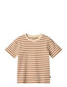 T-Shirt S/S Fabian Tops T-shirts Short-sleeved Brown Wheat