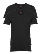 Levis Men V-Neck 2P Tops T-shirts Short-sleeved Black Levi's®