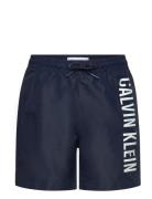 Medium Drawstring Badeshorts Navy Calvin Klein