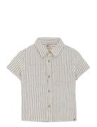 Shirt Small Stripe Tops Shirts Short-sleeved Shirts White Daily 7
