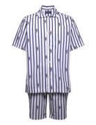 Striped Cotton Pajama Set Pyjamas Blue Polo Ralph Lauren