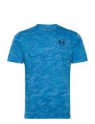 Ua Abc Camo Ss Tops T-shirts Short-sleeved Blue Under Armour