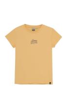 T-Shirt Chest And Backprint Tops T-shirts Short-sleeved Yellow Indian ...