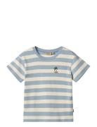 T-Shirt S/S Liam Tops T-shirts Short-sleeved Blue Wheat