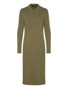 Rib-Knit Polo Dress Dresses Knitted Dresses Green Lauren Ralph Lauren