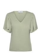 Msrianne V-Neck T-Shirt Tops T-shirts & Tops Short-sleeved Green Minus