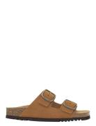 Sl Josephine Suede Cognac Flate Sandaler Brown Scholl