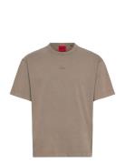 Docku Tops T-shirts Short-sleeved Brown HUGO