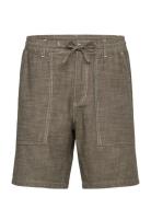 Akjan Twill Contrast Shorts Bottoms Shorts Casual Khaki Green Anerkjen...