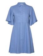 Slfgulia 2/4 Short Shirt Dress D Knelang Kjole Blue Selected Femme