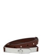 Turn-Lock Leather Belt Belte Brown Lauren Ralph Lauren