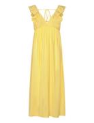 Vmjosie Sl Ankle Frill Dress Wvn Ga Maxikjole Festkjole Yellow Vero Mo...