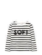 Knit T-Shirt Striped Tops T-shirts Long-sleeved T-shirts Multi/pattern...