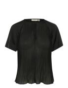 Caseyiw Top Tops Blouses Short-sleeved Black InWear