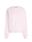 Reg Script Sweatshirt Tops Sweat-shirts & Hoodies Sweat-shirts Pink To...