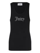 Thin Strap Racer Vest Tops T-shirts & Tops Sleeveless Black Juicy Cout...