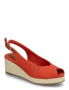 Flag Mid Wedge Espad Slingback Sandal Med Hæl Espadrilles Orange Tommy...